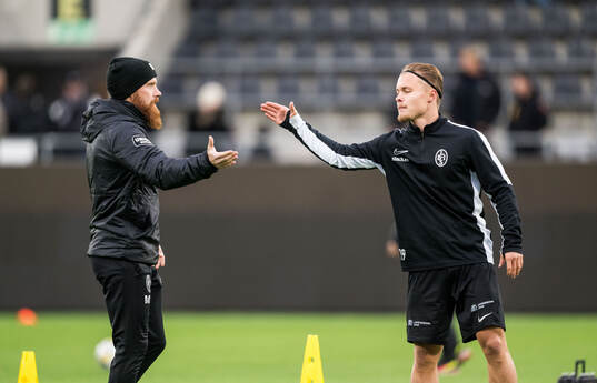 Landskronas tränare Max Mölder och Vincent Sundberg