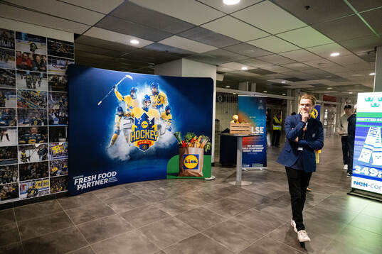 General view of sponsor wall