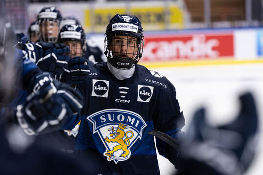 Jenniina Nylund of Finland celebrates