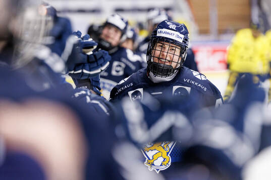 Noora Tulus of Finland celebrates