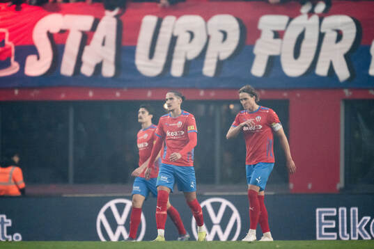 Helsingborgs Ervin Gigovic och Thomas Pauck Rogne deppar