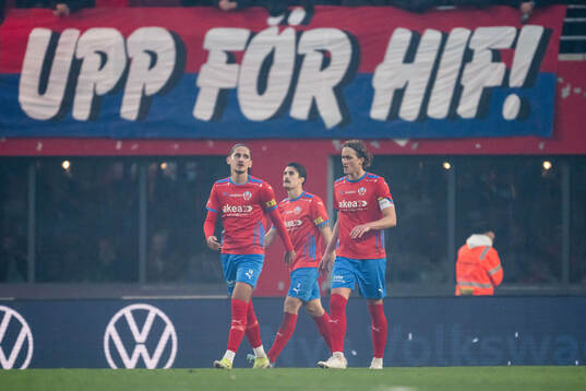 Helsingborgs Ervin Gigovic, Jon Birkfeldt och Thomas Pauck