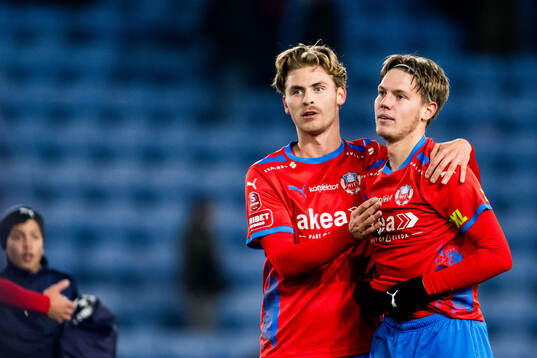 Helsingborgs Daniel Bergman och Taylor Silverholt deppar