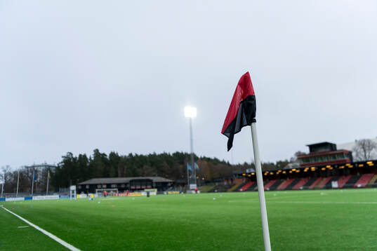 En hörnflagga på Grimsta IP