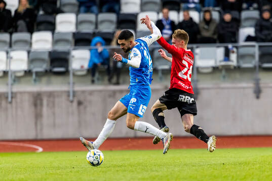 Oddevolds Daniel Krezic och Trelleborgs Abbe Rehn
