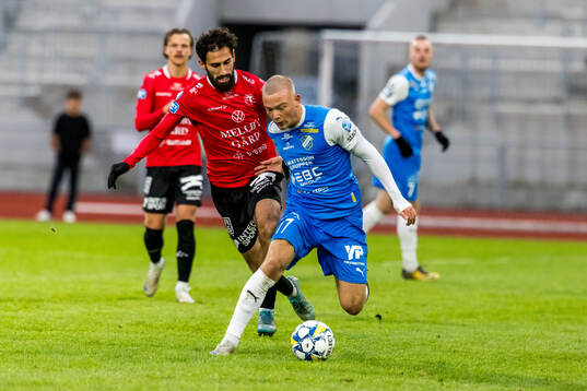 Trelleborgs Hady Saleh Karim och Oddevolds Olle Kjellman
