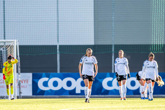Elin Sørum of Rosenborg looks dejected