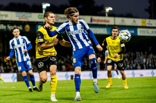 Mjällbys Rasmus Wikström och IFK Göteborgs Gustaf Norlin