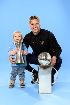 Malmö FFs Jens Stryger Larsen med dotter
