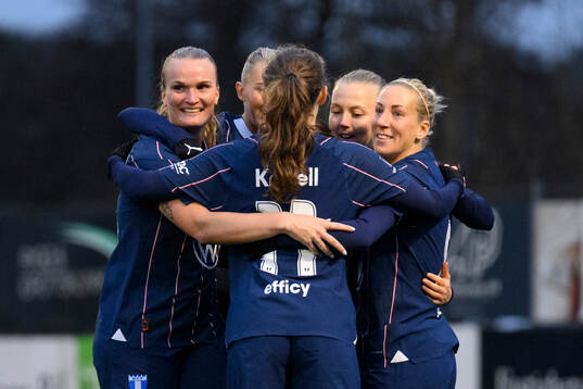 Malmö FFs spelare jublar