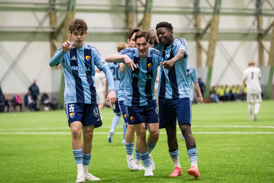 Djurgårdens Alexander Lindgren, Mian Lalic och Ali Alamiri