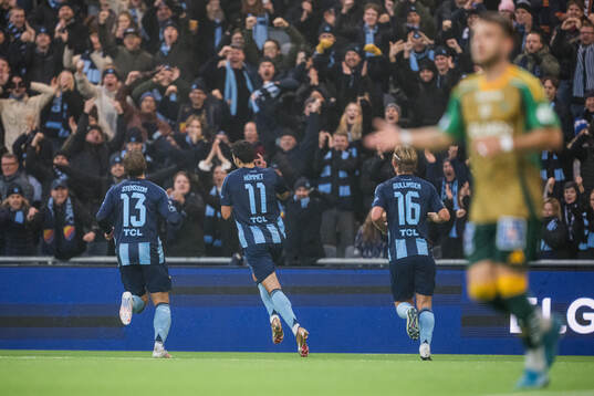 Djurgårdens Deniz Hummet jublar