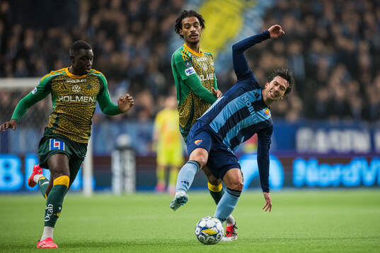 Djurgårdens Gustav Wikheim och IFK Norrköpings Jesper
