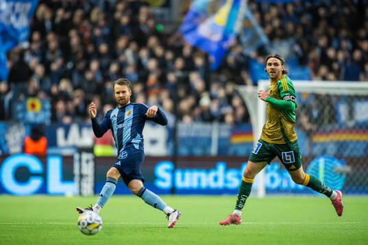 Djurgårdens Jacob Larsson och IFK Norrköpings Christoffer