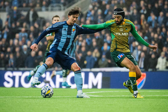 Djurgårdens Gustav Wikheim och IFK Norrköpings Kristoffer