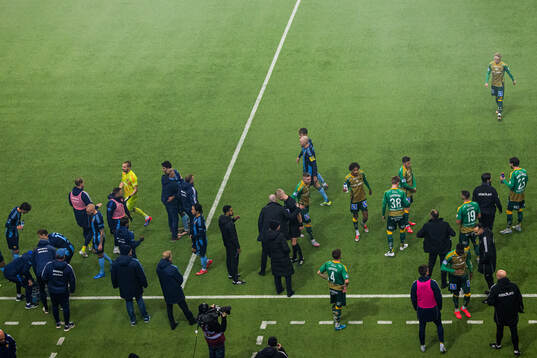 Djurgårdens och IFK Norrköpings spelare