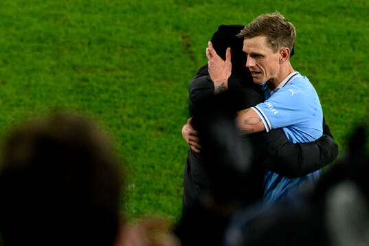 Malmö FFs tränare Henrik Rydström och Søren Rieks