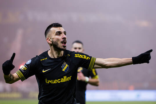 AIKs Ioannis Pittas jublar