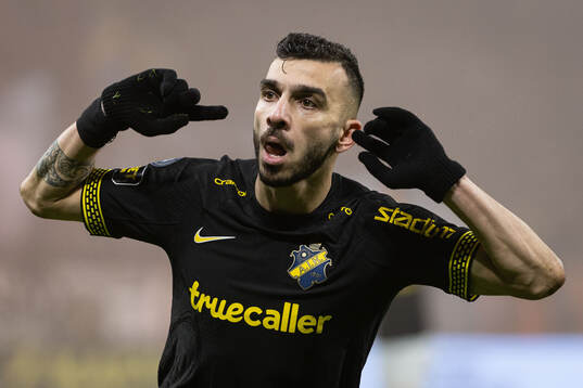 AIKs Ioannis Pittas jublar