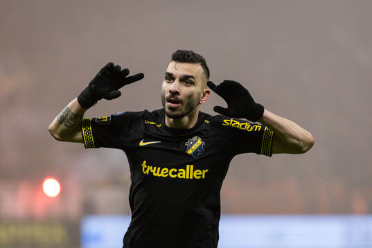 AIKs Ioannis Pittas jublar