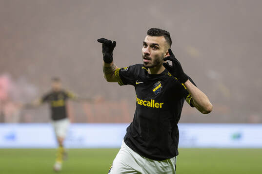AIKs Ioannis Pittas jublar
