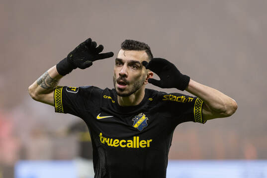 AIKs Ioannis Pittas jublar