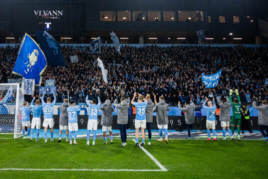 Malmö FFs spelare jublar