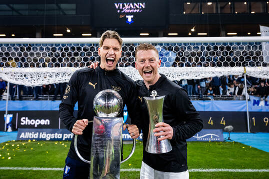Malmö FFs Jens Stryger Larsen och Anders Christiansen