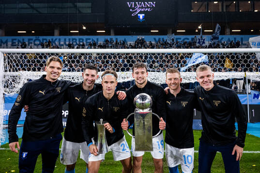 Malmö FFs Jens Stryger Larsen, Lasse Berg Johnsen, Erik