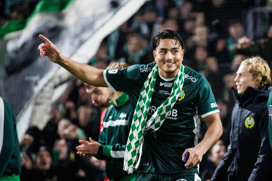 Hammarbys Jusef Erabi jublar