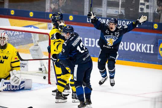 Mikael Ruohomaa of Finland celebrates
