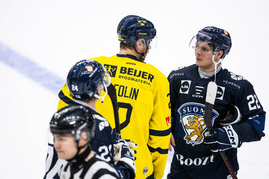 Christian Folin of Sweden and Arttu Routsalainen of Finland