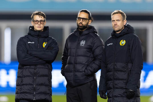 Assistant coach Viktor Blom, Raheb Muftee and head coach