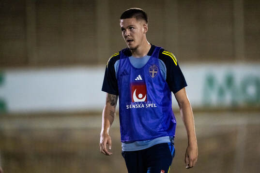 Emil Holm of the Swedish men's football national team at a