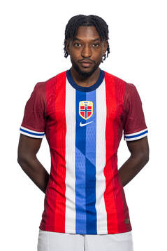 Warren Kamanzi of the Norwegian national football team