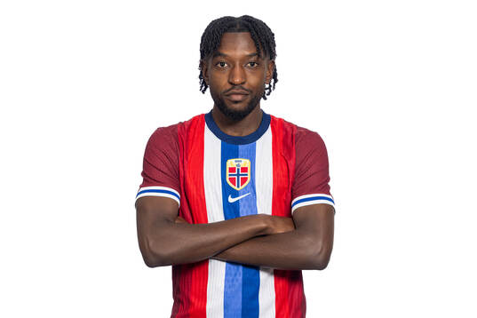 Warren Kamanzi of the Norwegian national football team