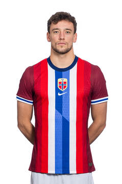 Colin Rösler of the Norwegian national football team poses
