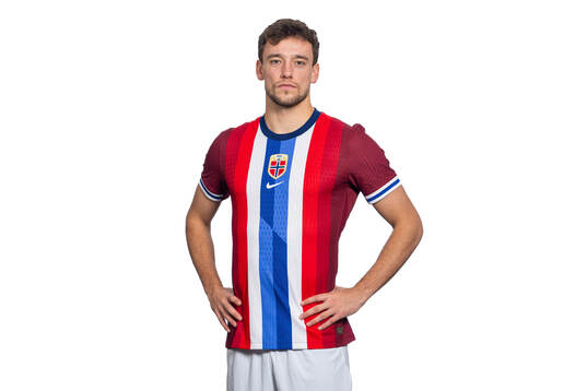 Colin Rösler of the Norwegian national football team poses