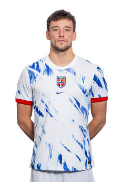 Colin Rösler of the Norwegian national football team poses