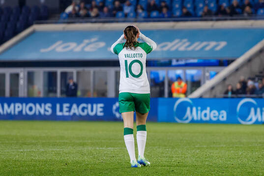 Smilla Vallotto of Hammarby looks dejected