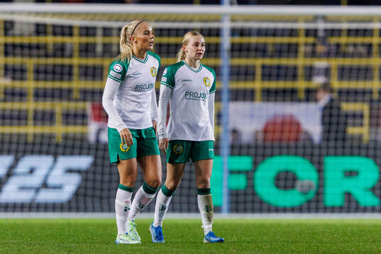 Stina Lennartsson and Emilie Joramo of Hammarby look