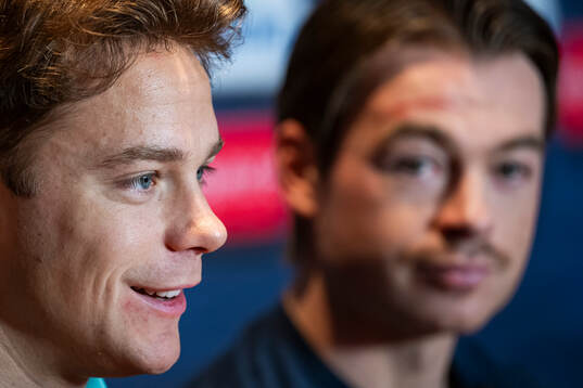 Felix Horn Myhre and Patrick Berg of the Norwegian national