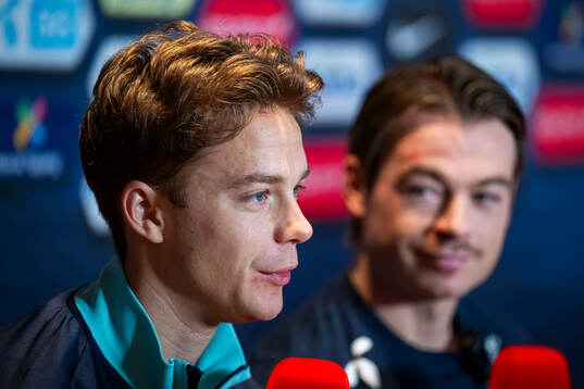 Felix Horn Myhre and Patrick Berg of the Norwegian national
