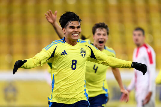Noel Sernelius of Sweden celebrates