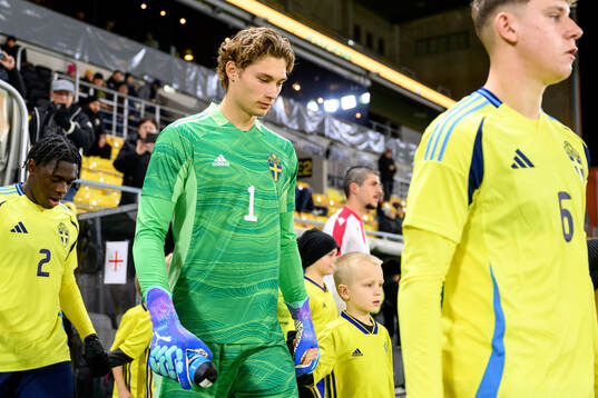goalkeeper William Nieroth Lundgren of Sweden ahead the