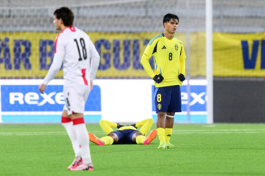 Noel Sernelius of Sweden looks dejected