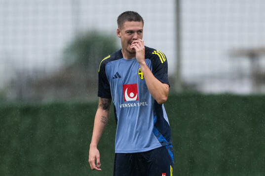 Emil Holm of the Swedish men's football national team at a