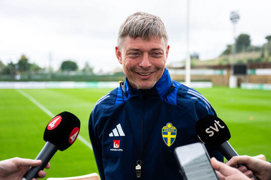 Head coach Jon Dahl Tomasson of the Swedish men's football