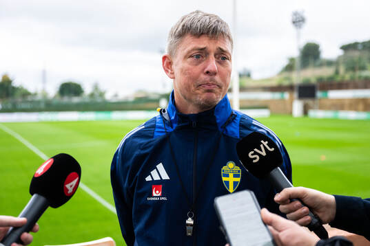 Head coach Jon Dahl Tomasson of the Swedish men's football