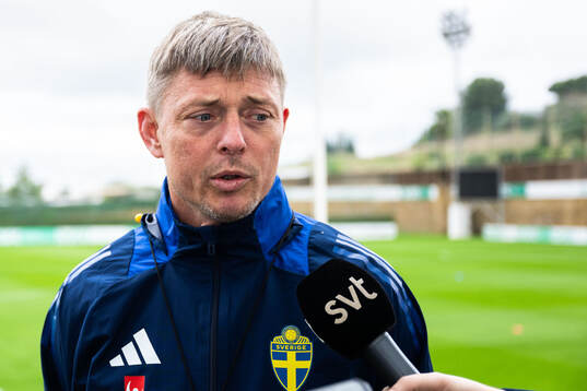 Head coach Jon Dahl Tomasson of the Swedish men's football